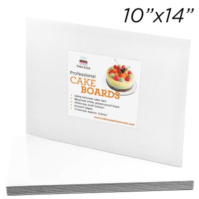 10"x14" Rectangle Coated Cakeboard, 12 ct