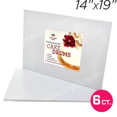 14x19 White Thin Drum 1/4", 6 count
