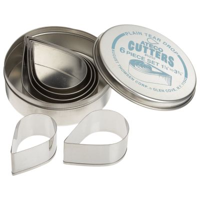 Plain Teardrop Cutter Set  6 pc