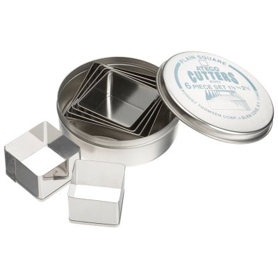 Plain Square Cutter Set 6 pc