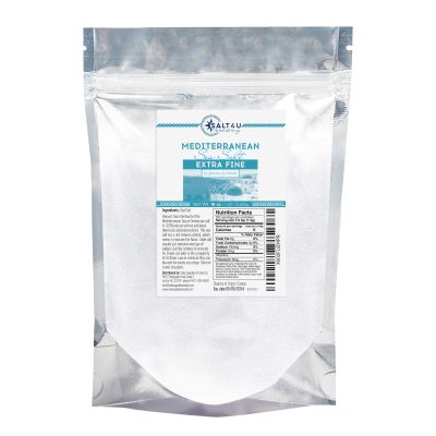 Mediterranean Sea Salt, Extra Fine Grain 1 lb. by Salt 4U