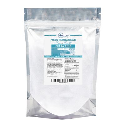 Mediterranean Sea Salt, Extra Fine Grain 5 lb., by Salt 4U