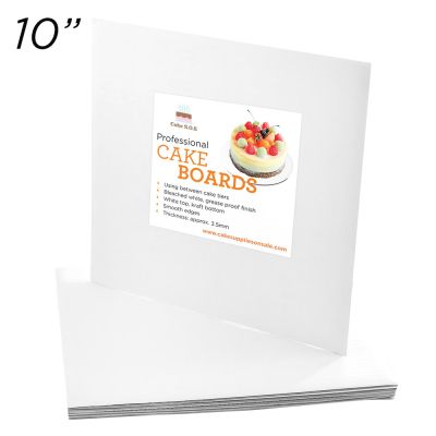Cakeboard Square 10", 25 ct