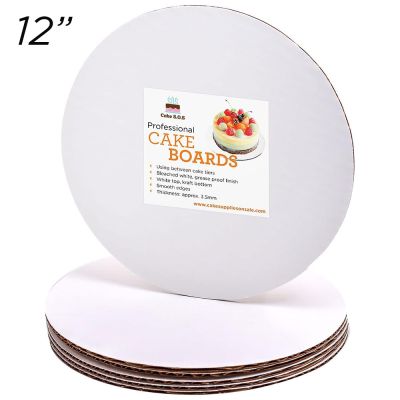 12" Round Coated Cakeboard, 6 ct