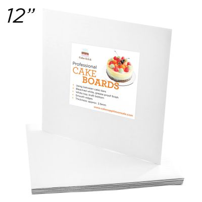 Cakeboard Square 12", 12 ct