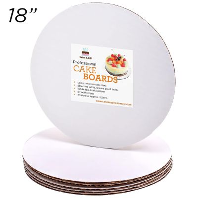 18" Round Coated Cakeboard, 6 ct