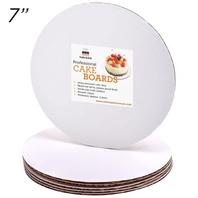 7" Round Coated Cakeboard, 12 ct