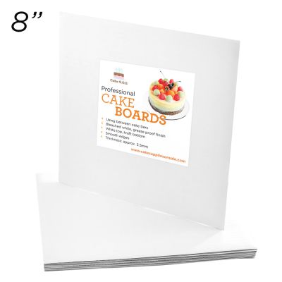 Cakeboard Square 8", 6 ct