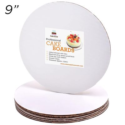 9" Round Coated Cakeboard, 6 ct