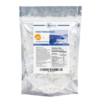 Mediterranean Raw Organic Sea Salt 1 lb. by Salt 4U