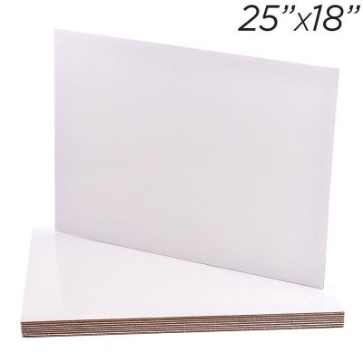 25"x18" Rectangle Coated Cakeboard, 6 ct