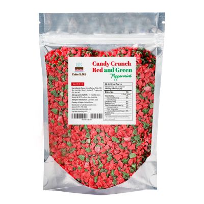 Red and Green Peppermint Candy Crunch, 5 LB.