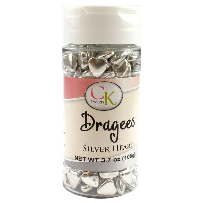 Silver Heart Dragee, 3.7 oz