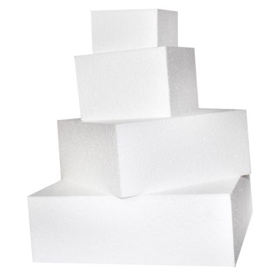 6"-8"-10"-12" Square Cake Dummy Set 4" High