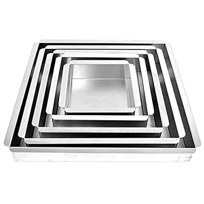 Square Cake Pan Set 4.5"- 6"-8"-10"-12"