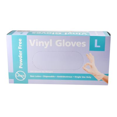 Vinyl Gloves Powder Free, Size L