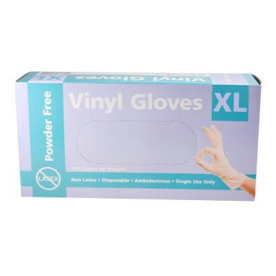 Vinyl Gloves Powder Free, Size XL