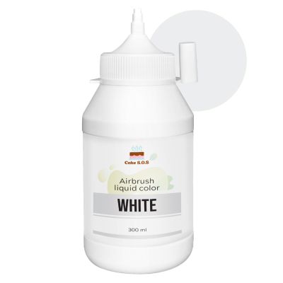 Airbrush liquid color 10 oz (300 ml) - White