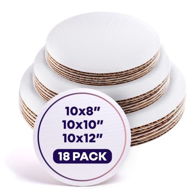 8"-10"-12" Round Coated Cakeboards Set, 6 pcs.
