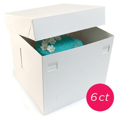 14x14x10 White Box 2 pieces, 6 ct